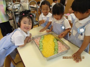 七夕まつりに参加したり、シャボン玉で遊んだよ★年少組