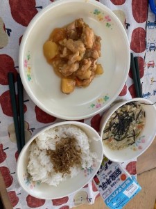 小学生と給食交流🍚年長組