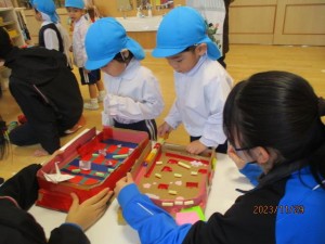 繩手中学校との交流会　最終日でした　年少組